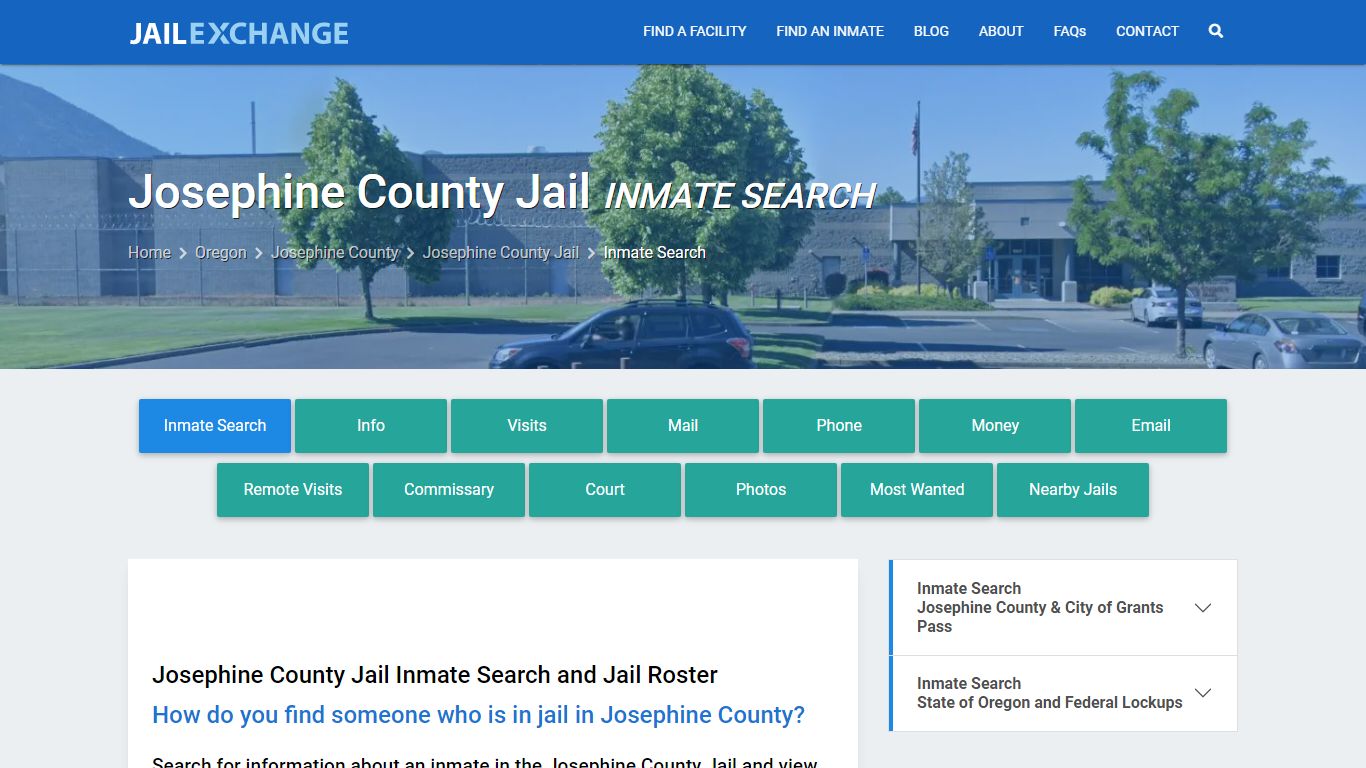 Inmate Search: Roster & Mugshots - Josephine County Jail, OR